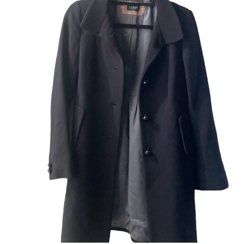 J crew black will blend coat size Small outerwear, career, classic
